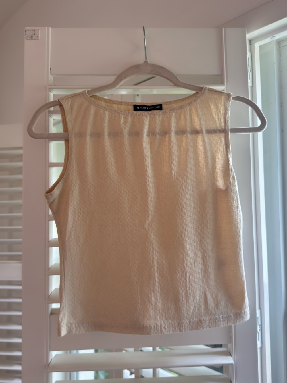 Brandy Melville Cream Sleeveless Tank Top